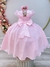 Vestido Infantil Rosa Claro Busto C/ Renda Damas Longo Luxo na internet