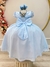 Vestido Infantil Azul Claro Busto C/ Renda Damas Longo Luxo na internet