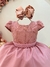Vestido Infantil Longo Rose Busto C/ Renda Casamentos Luxo - comprar online