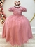 Vestido Infantil Rose Busto C/ Renda Luxo Casamento Festas