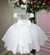 Vestido Infantil Branco Batizado Daminhas - Sol Kids