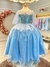 Fantasia Infantil Princesas Elsa Frozen Com Capa Festas Luxo - comprar online