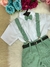 Conjunto Social Camisa Short Gravata e Suspensório Verde na internet