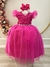 Vestido Infantil Longo Pink C/ Apliques e Renda Damas Festas - comprar online