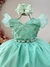 Vestido Infantil Longo Verde C/ Apliques e Renda Damas Festas na internet