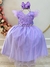 Vestido Infantil Longo Lilás C/ Apliques e Renda Damas Festas - comprar online
