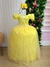 Vestido Longo Infantil Amarelo Daminhas - comprar online