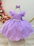 Vestido Infantil Lilás Saia C/ Tule e Glitter Daminhas Festa - comprar online