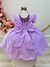 Vestido Infantil Lilás Saia C/ Tule e Glitter Daminhas Festa - Sol Kids