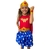 Fantasia Infantil Mulher Maravilha Com Pulseira e Tiara Luxo