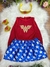 Fantasia Infantil Mulher Maravilha Com Pulseira e Tiara Luxo - Sol Kids