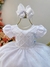 Vestido Infantil Branco C/ Busto Nervura Festas Daminhas na internet