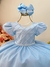 Vestido Infantil Azul Claro C/ Busto Nervura Festas Daminhas na internet