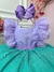Vestido Infantil Pequena Sereia Ariel Busto C/ Babados Strass na internet