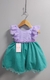 Vestido Infantil Pequena Sereia Ariel Busto C/ Babados Strass - loja online
