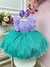 Vestido Infantil Pequena Sereia Ariel Busto C/ Babados Strass - comprar online