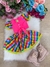 Conjunto Infantil Junino Luxo Rosa Neon - loja online