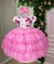 Vestido Infantil Florido Rosa Chiclete - comprar online