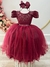 Vestido Infantil Marsala Busto C/ Strass Casamentos Formatura - comprar online