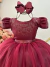 Vestido Infantil Marsala Busto C/ Strass Casamentos Formatura na internet