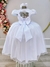 Vestido Infantil Branco Busto C/ Renda Luxo Festas Casamento - Sol Kids