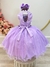 Vestido Infantil Lilás C/ Renda e Aplique de Flores Formatura - Sol Kids
