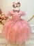 Vestido Infantil Rose Busto Com Renda e Strass Daminhas - comprar online