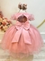 Vestido Infantil Rose Busto Com Renda e Strass Daminhas - loja online