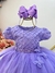 Vestido Infantil Lilás Busto Nervura C/ Apliques Daminha na internet