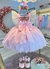 Vestido Infantil Circo Busto Com Strass e Babados Festas - Sol Kids