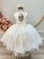 Vestido Infantil Off White Com Renda Daminhas Formatura - Sol Kids