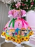 Vestido Infantil Junino Luxo Rosa