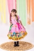 Vestido Infantil Junino Luxo Rosa na internet