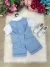 Conjunto Social Infantil Colete Azul Bebe - comprar online