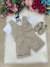 Conjunto Social Menino Colete Bege