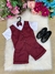 Conjunto Social Infantil Colete Marsala - comprar online