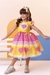 Vestido Infantil Junino Amarelo Colorido Luxo Festas - comprar online