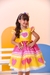 Vestido Infantil Junino Amarelo Colorido Luxo Festas na internet