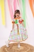 Imagem do Vestido Infantil Junino Luxo Dois Corações Laranja