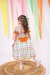 Vestido Infantil Junino Luxo Dois Corações Laranja na internet