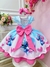 Vestido Infantil Azul Stitch e Angel - Sol Kids