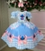 Vestido Infantil Junino Luxo Lilo Stitch Azul Bebe - comprar online