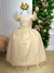 Vestido Infantil Longo Dourado Daminhas - comprar online