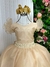 Vestido Infantil Longo Dourado Daminhas na internet