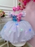 Vestido Infantil Stitch Angel Rosa Tule Azul Glitter C/ Led - comprar online