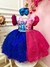 Vestido Infantil Stitch Angel Pink Azul Glitter C/ Led Colorido - comprar online
