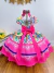 Vestido Infantil Junino Festa São João Luxo Xadrez Colorido - Sol Kids