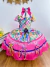 Vestido Infantil Junino Festa São João Luxo Xadrez Colorido - comprar online