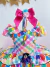 Vestido Infantil Junino Festa São João Luxo Xadrez Colorido na internet