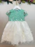 Vestido Infantil Verde Jardim Encantado Saia C/ Babados - loja online